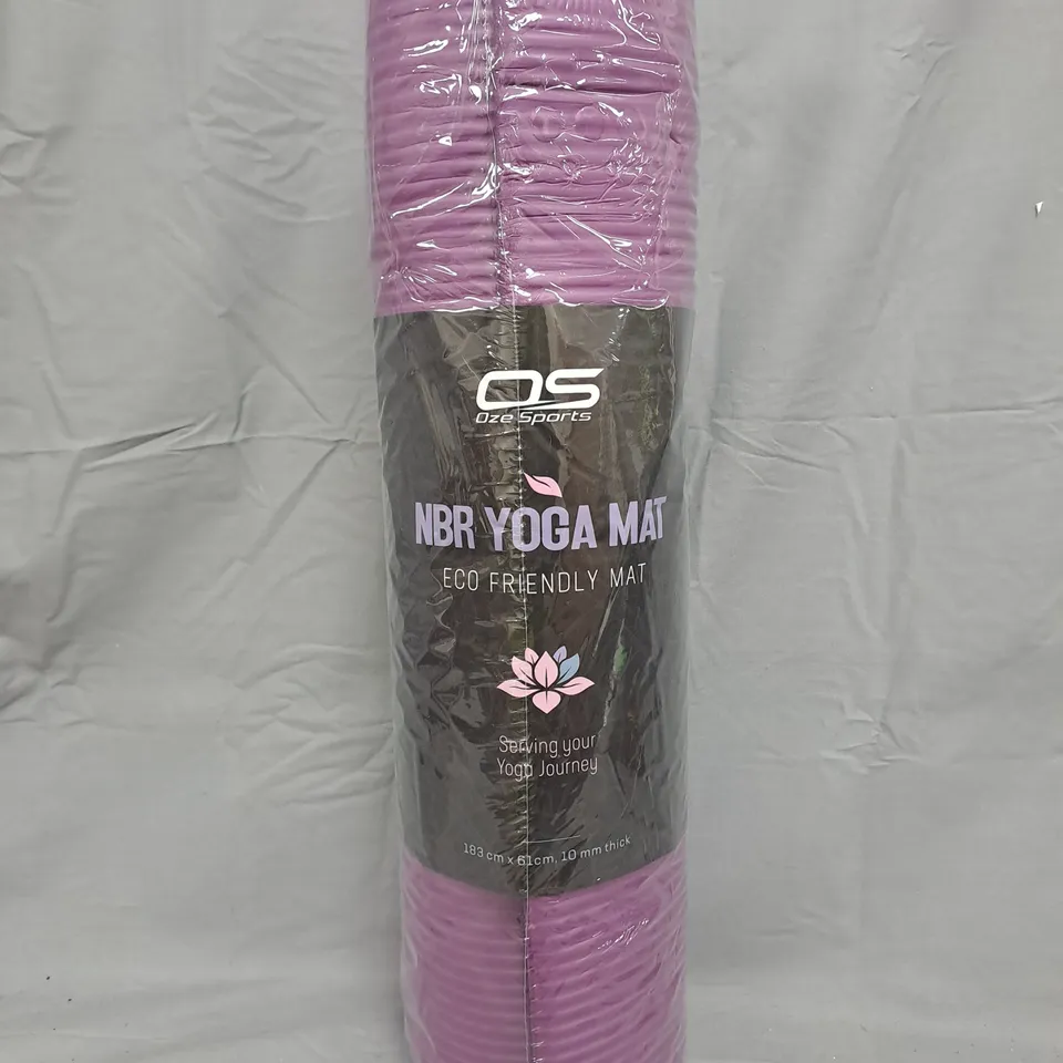 OZE SPORTS NBR YOGA MAT – ECO FRIENDLY, PURPLE, 183 CM X 61 CM X 10 MM