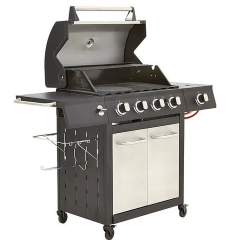 BOXED PREMIUM STAINLESS STEEL 4-BURNER GAS BBQ (1 BOX)