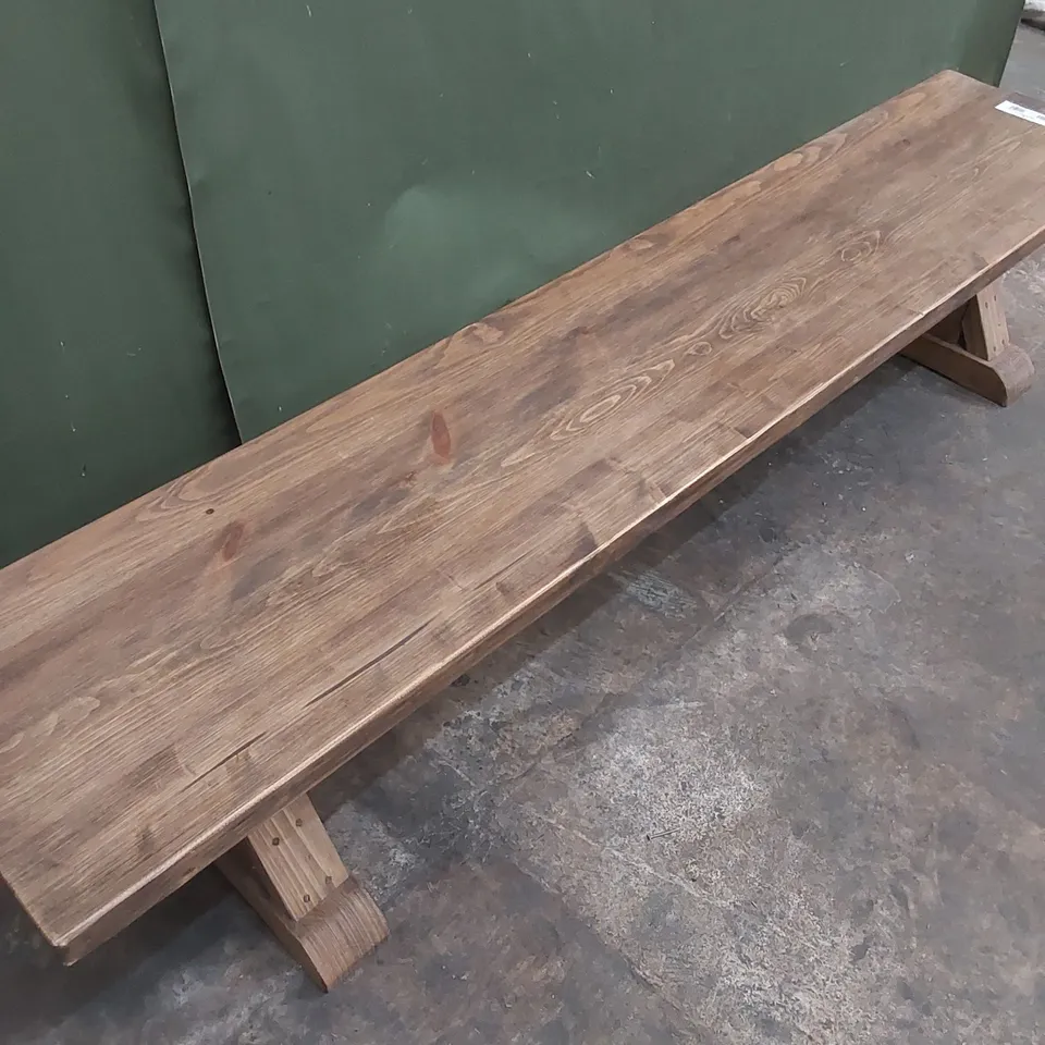 DESIGNER LARGE WOODEN DINING BENCH 