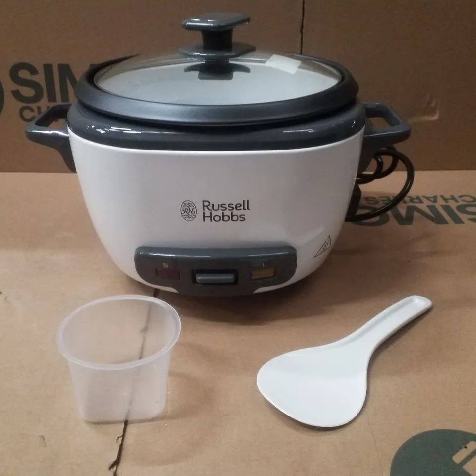 BOXED RUSSELL HOBBS 27040 LARGE WHITE RICE COOKER