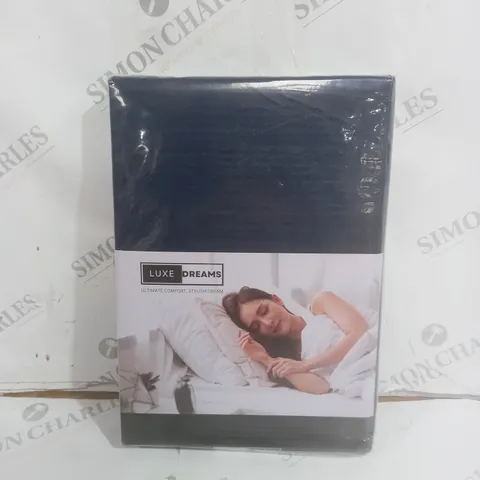 LUXE DREAMS DARKBLUE FITTED SHEET SIZE SINGLE