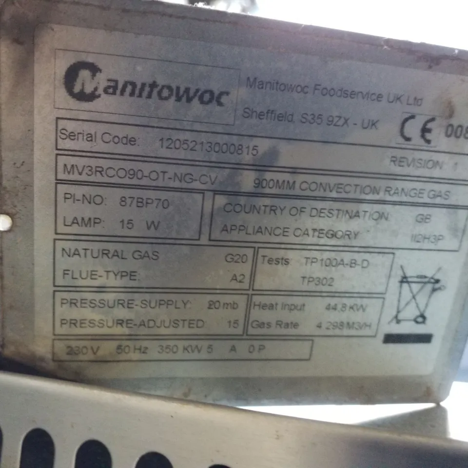 MOORLAND VULCAN 6 BURNER GAS COOKER