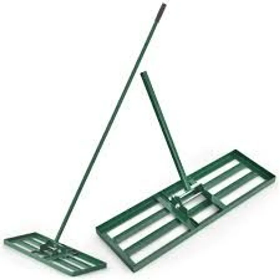 BOXED COSTWAY 30/36/42 X 10 INCH LAWN LEVELING RAKE WITH ERGONOMIC HANDLE