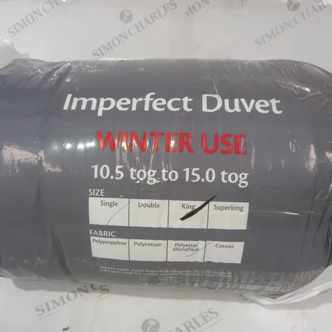 IMPERFECT DUVET WINTER USE 10.5 TO 15 TOG