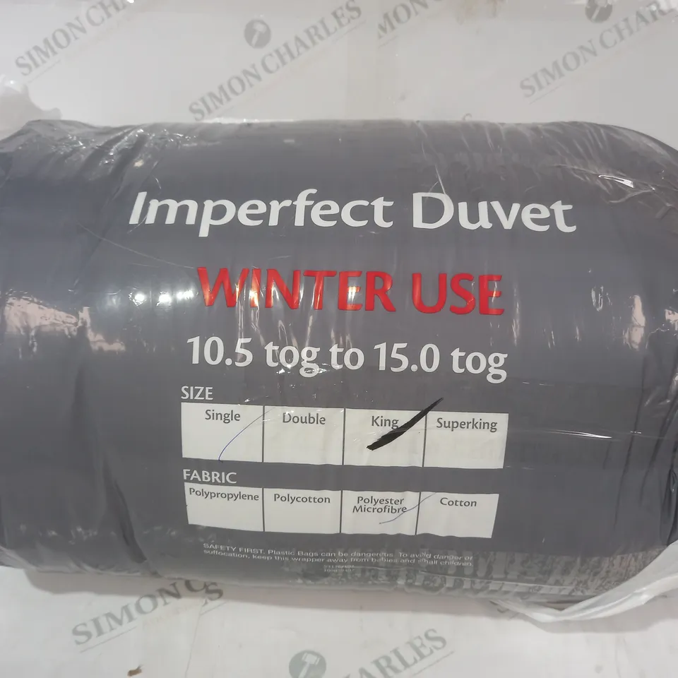 IMPERFECT DUVET WINTER USE 10.5 TO 15 TOG