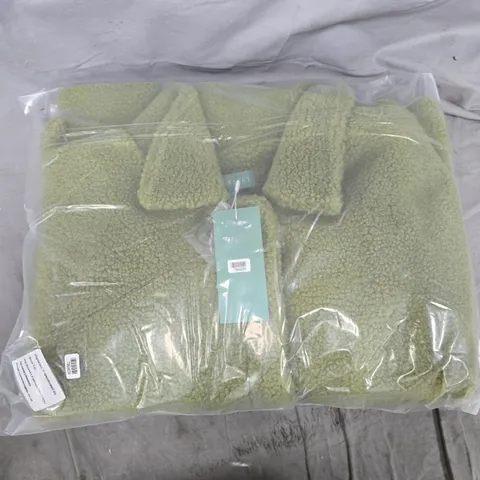 9 BAGGED LA MAREY LADIES FLEECE BUTTON-UP JACKETS IN GREEN - XL
