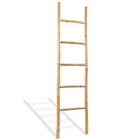 BOXED TOWEL LADDER WITH 5 RUNGS BAMBOO 150CM