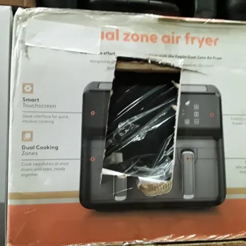 BOXED KEPLIN AIR FRYER WITH DUAL COOKING ZONES BLACK COLOUR