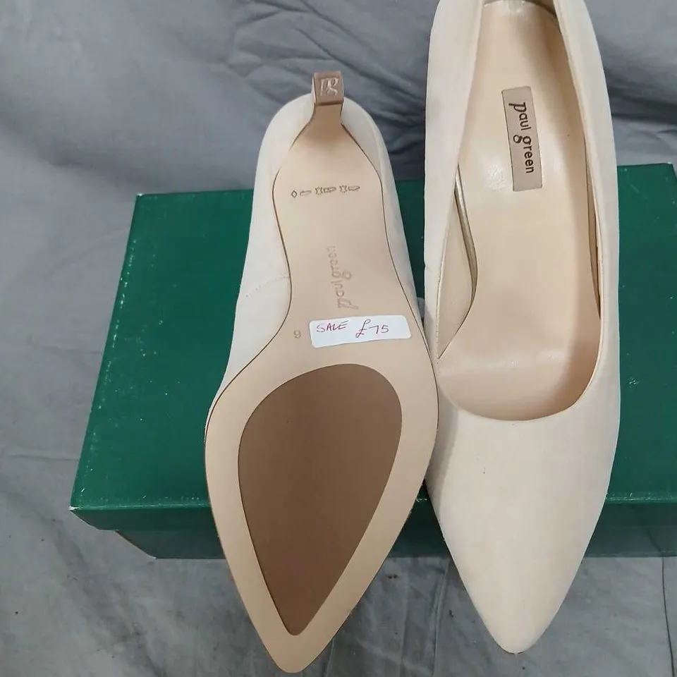 PAUL GREEN BISCUIT BEIGE HIGH HEEL SHOES – UK 6