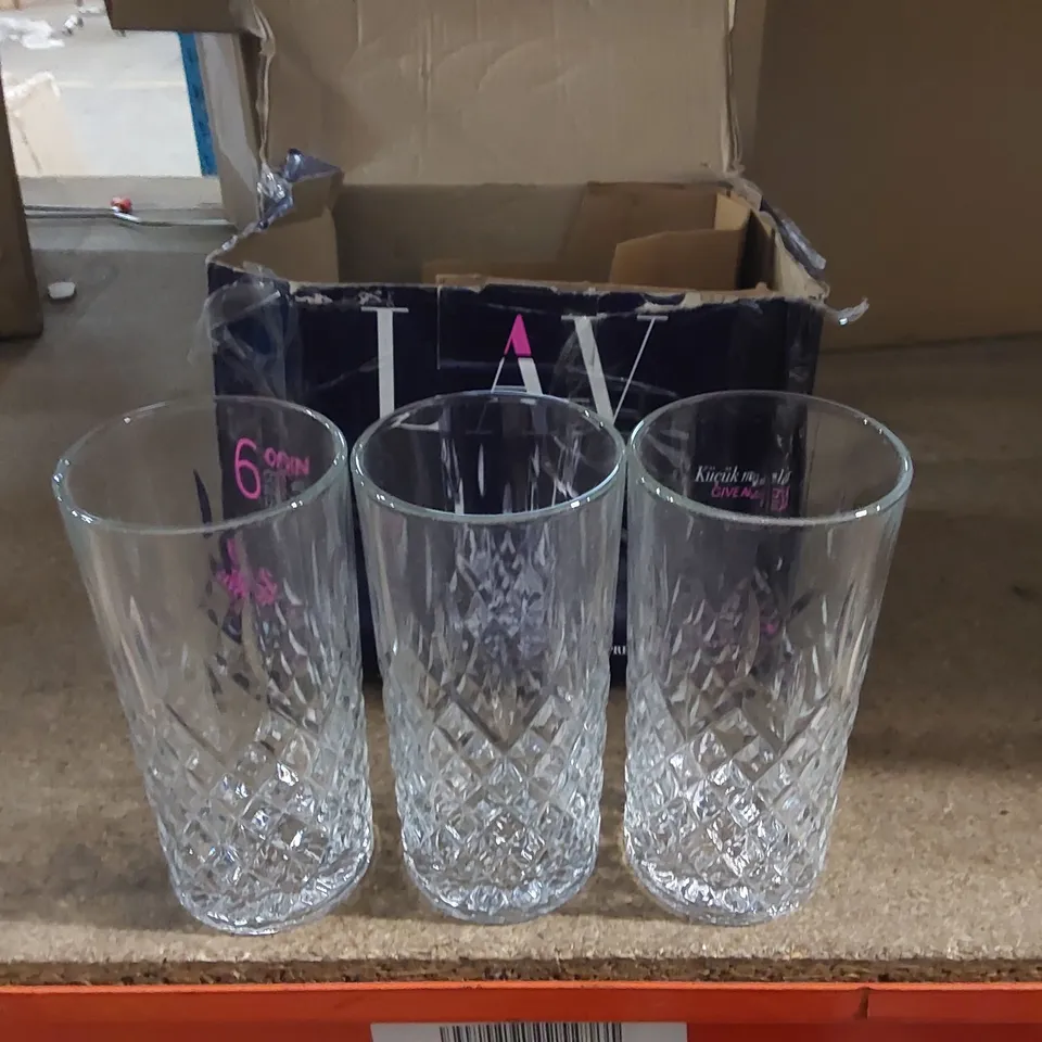 BOXED SET OF 3 LAV - ODIN HIGHBALL GLASSES - 355ML