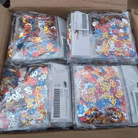 PALLET CONTAINING 48 BOXES OF BRAND NEW METALLIC NO40 CONFETTI - 144 PIECES PER BOX / APPROX TOTAL 6912