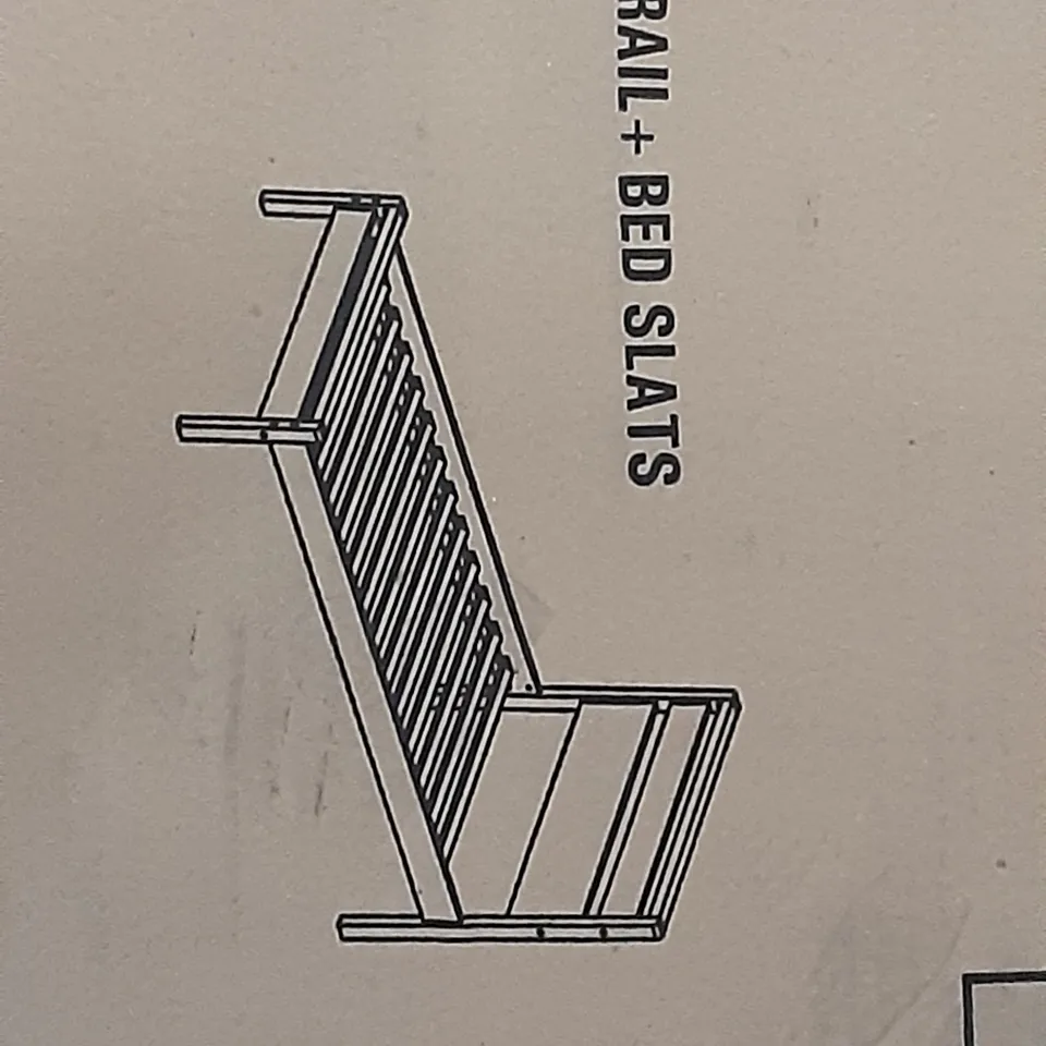 BOXED SKANDI MID CENTURY BED 3FT , MID OAK , 2 BOXES 