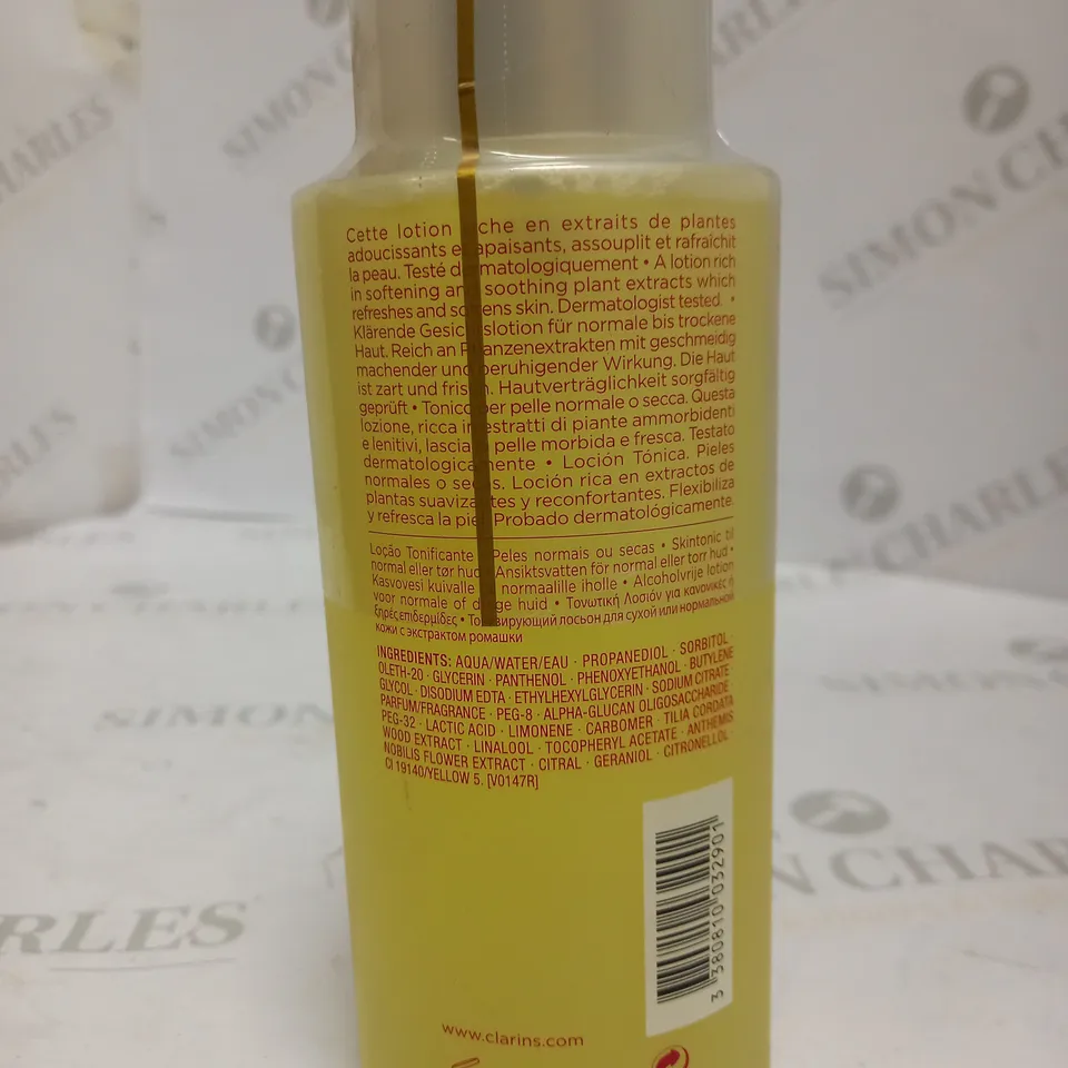 CLARINS TONING LOTION WITH CAMOMILE