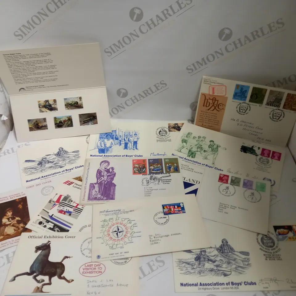 BOX OF APPROX 50 ASSORTED COLLECTABLE STAMPS IN VARIOUS CONDITIONS