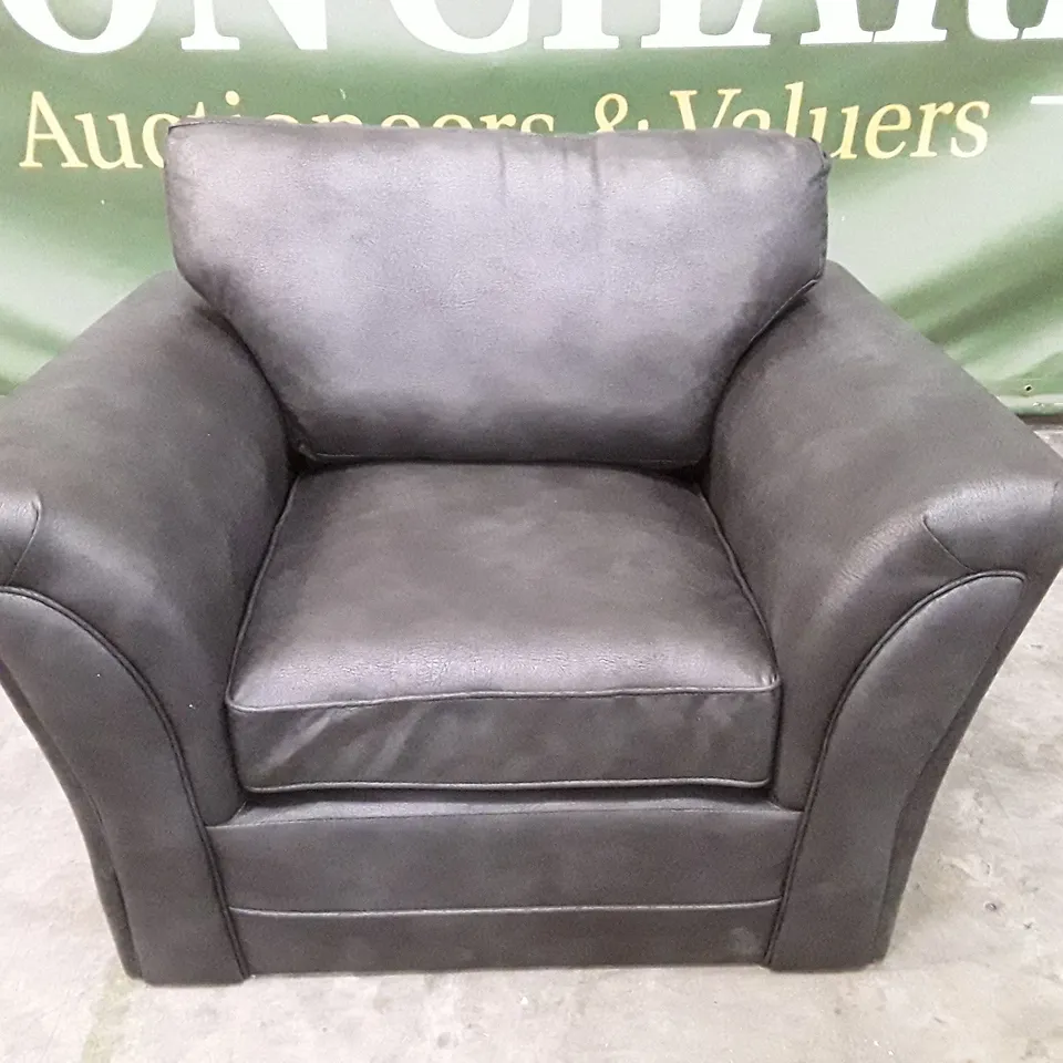 DESIGNER ARMCHAIR - BLACK FABRIC