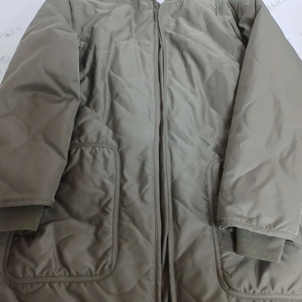 WAREHOUSE LIGHT KHAKI LONG JACKET - MEDIUM