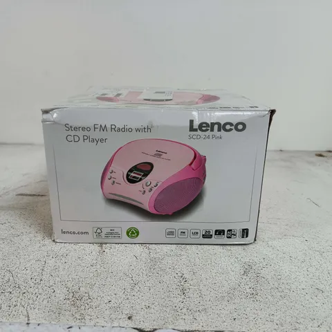 BOXED LENCO STEREO FM RADIO WITH CD-PLAYER