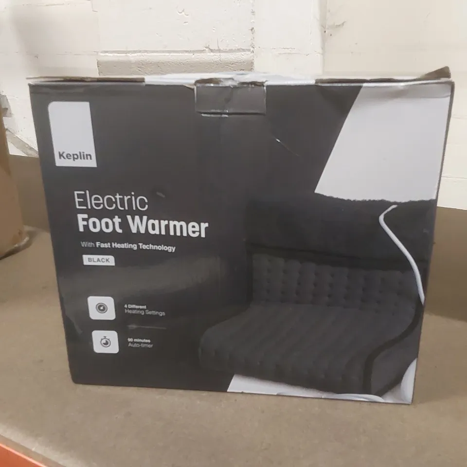 BOXED KEPLIN ELECTRIC FOOT WARMER - BLACK