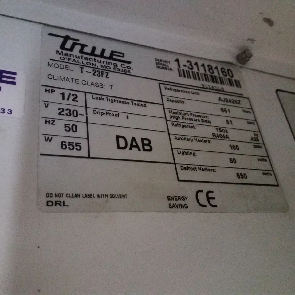 TRUE T23FZ SINGLE DOOR UPRIGHT FREEZER