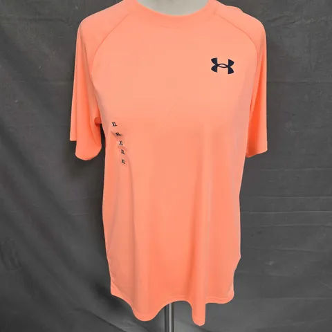 UNDER ARMOUR YOUTH TEE IN ORANGE SIZE XL