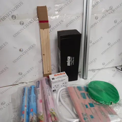 APPROXIMATELY 30 ASSORTED HOME ITEMS INCLUDING SHOWER HEAD REPALCEMENT, WIFI REPEATER, WINDOW INSULATION KIT