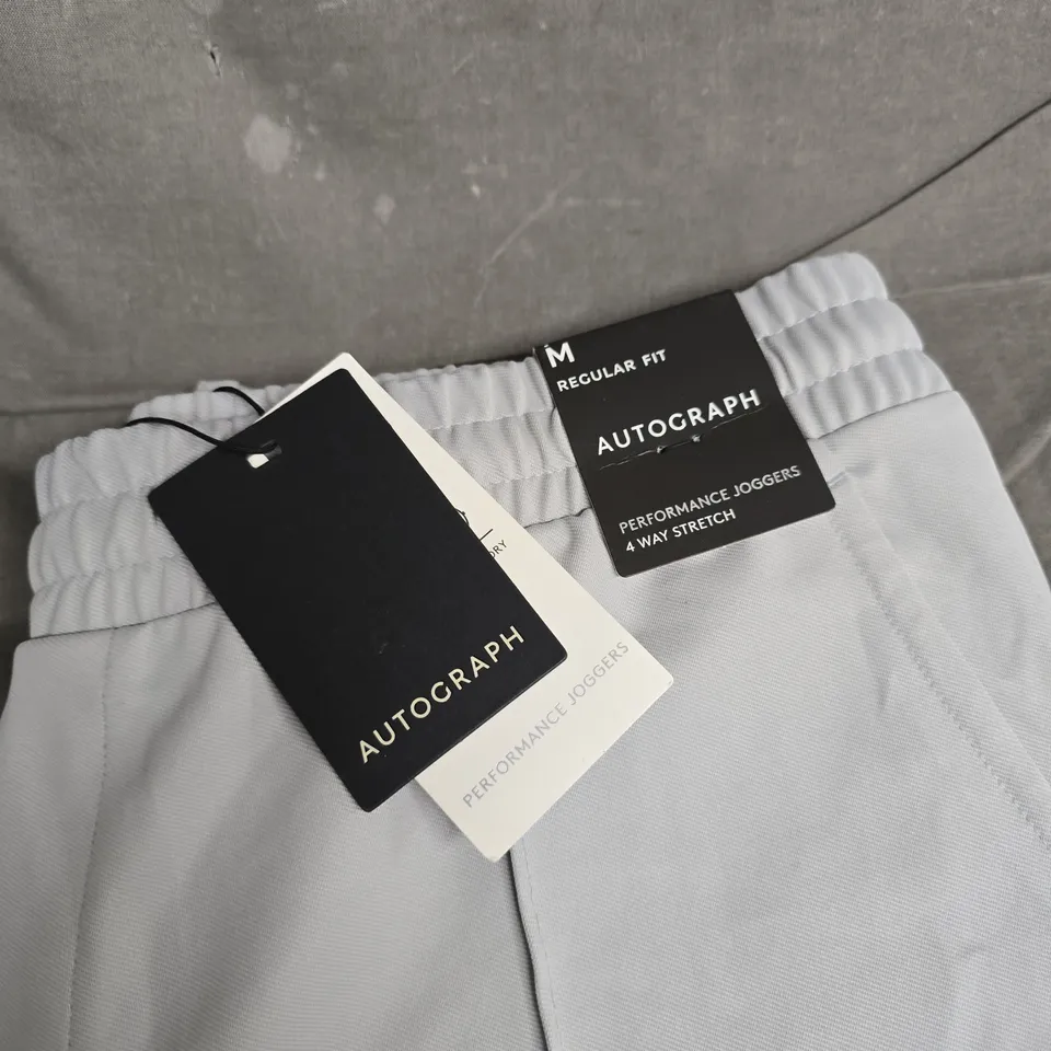 AUTOGRAPH MEN'S JOGGERS – LIGHT GREY, REGULAR FIT, 4-WAY STRETCH, SIZE M