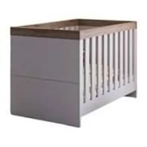 BOXED LITTLE ACORNS BURLINGTON COT BED 70 X 140cm - CASHMERE/TRUFFLE (2 BOXES)