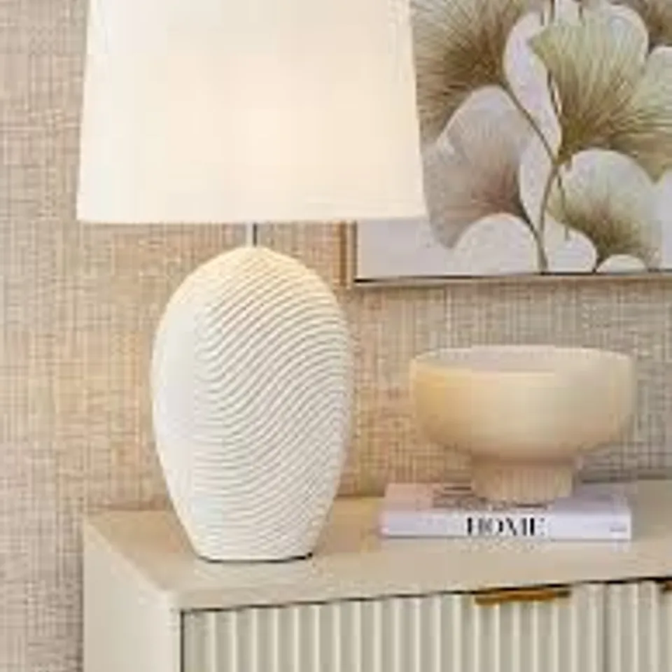 WAVE CERAMIC TABLE LAMP - COLLECTION ONLY RRP £45