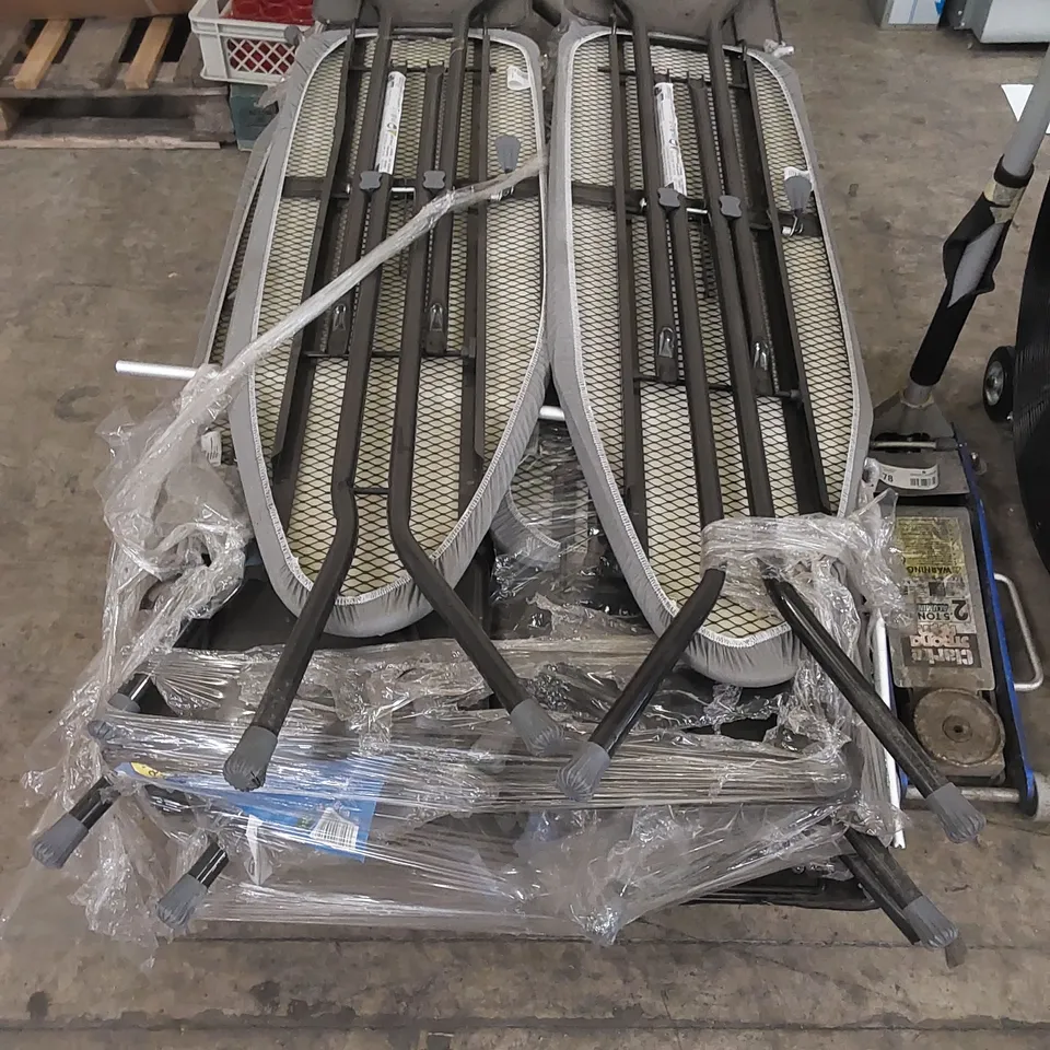 PALLET TO CONTAIN AN ASSORTMENT OF IRONING BOARDS 
