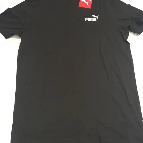 PUMA ESSENTIAL BLACK CREW T-SHIRT - M
