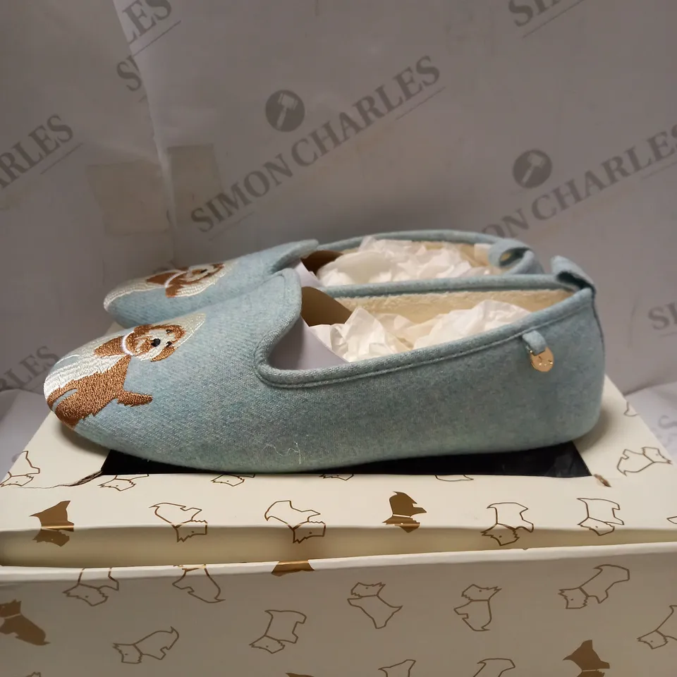 RADLEY PALE BLUE HOUSE SHOE/SLIPPERS - SIZE 7