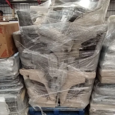 PALLET OF ASSORTED INCOMPLETE DESIGNER DINING CHAIR PARTS AND PIECES