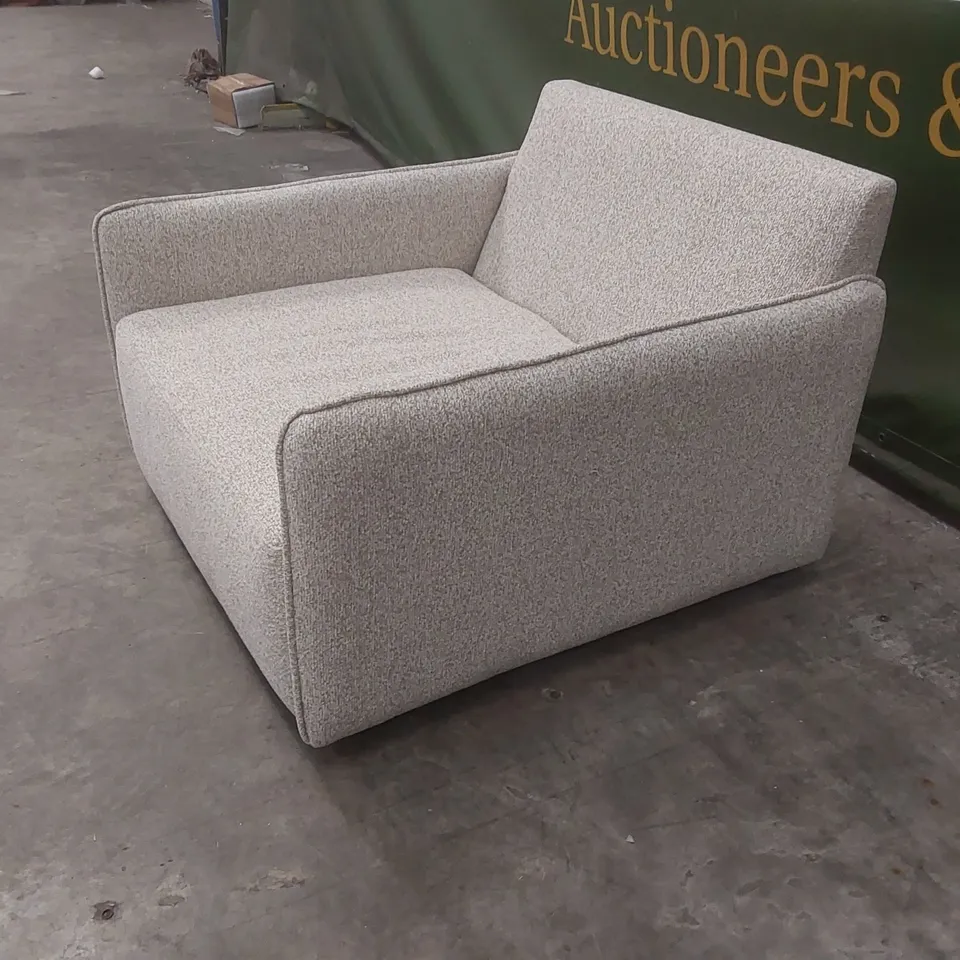 QUALITY DESIGNER FABRIC UPHOLSTERED ARMCHAIR