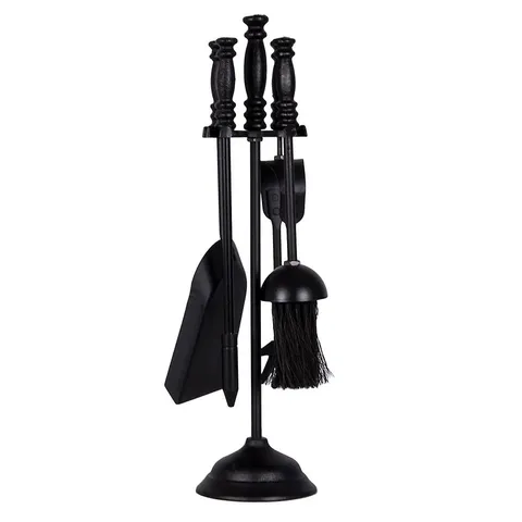 BOXED HENRIETTA 5 PIECE STEEL FIREPLACE TOOL SET