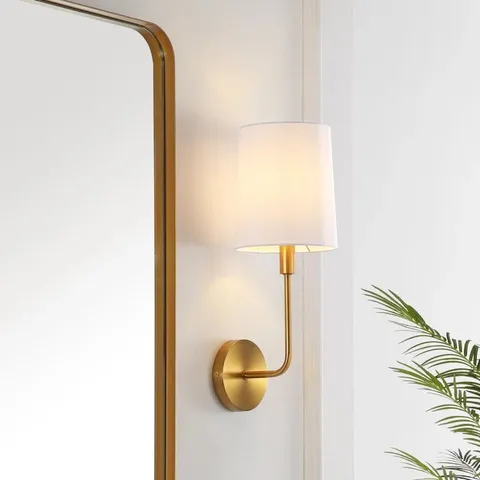 BOXED CARMACK 1- LIGHT DIMMABLE GOLD ARMED SCONCE