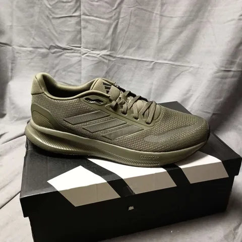 ADIDAS RUNFALCON 5 - CLOUDFOAM RUNNING TRAINERS - OLIVE/KHAKI - UK SIZE 9