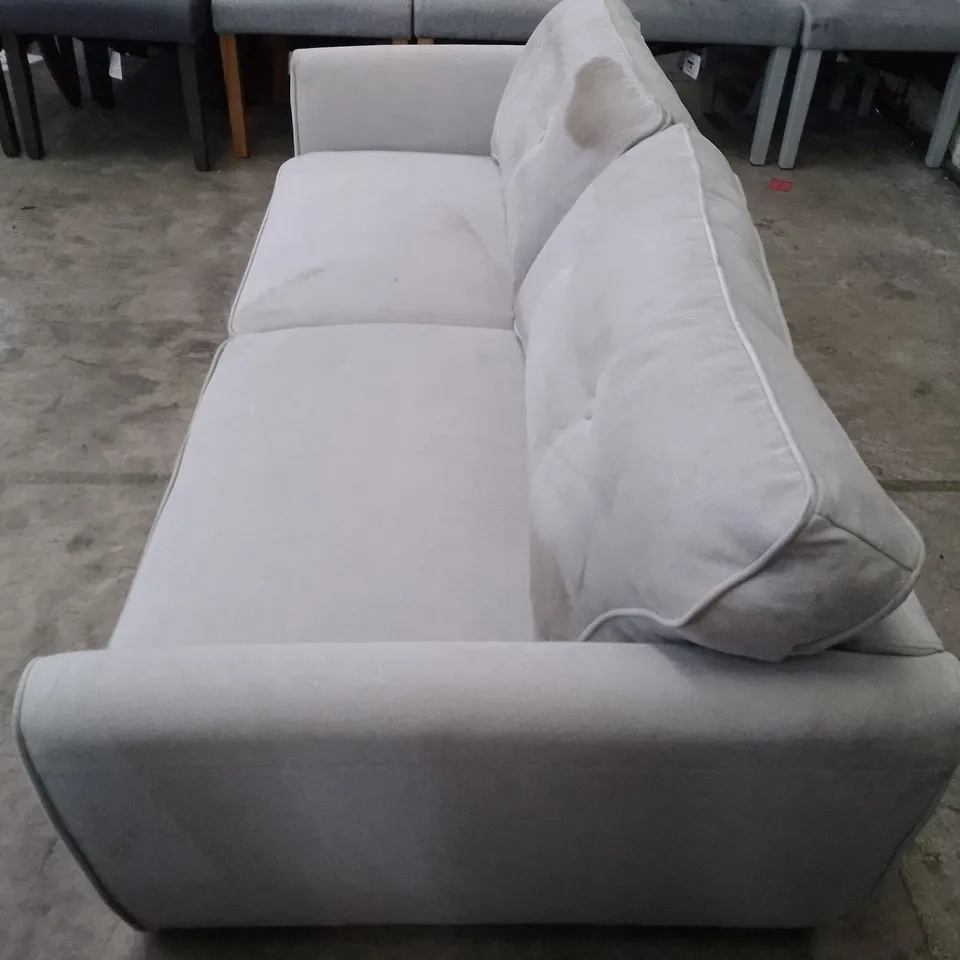 QUALITY DESIGNER 3 SEATER SOFA - GREY FABRIC 