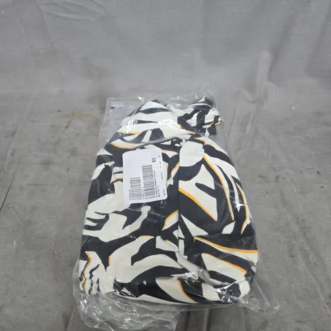 RUTH LANGSFORD BANDEAU SWIMSUIT ABSTRACT DESIGN SIZE 16 BAGGED