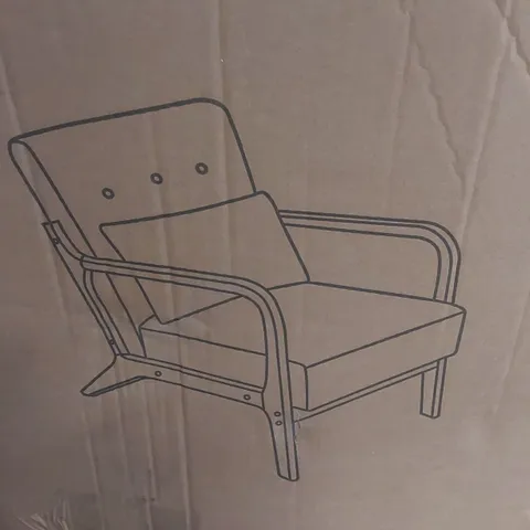 BOXED ARMCHAIR IN BEIGE 