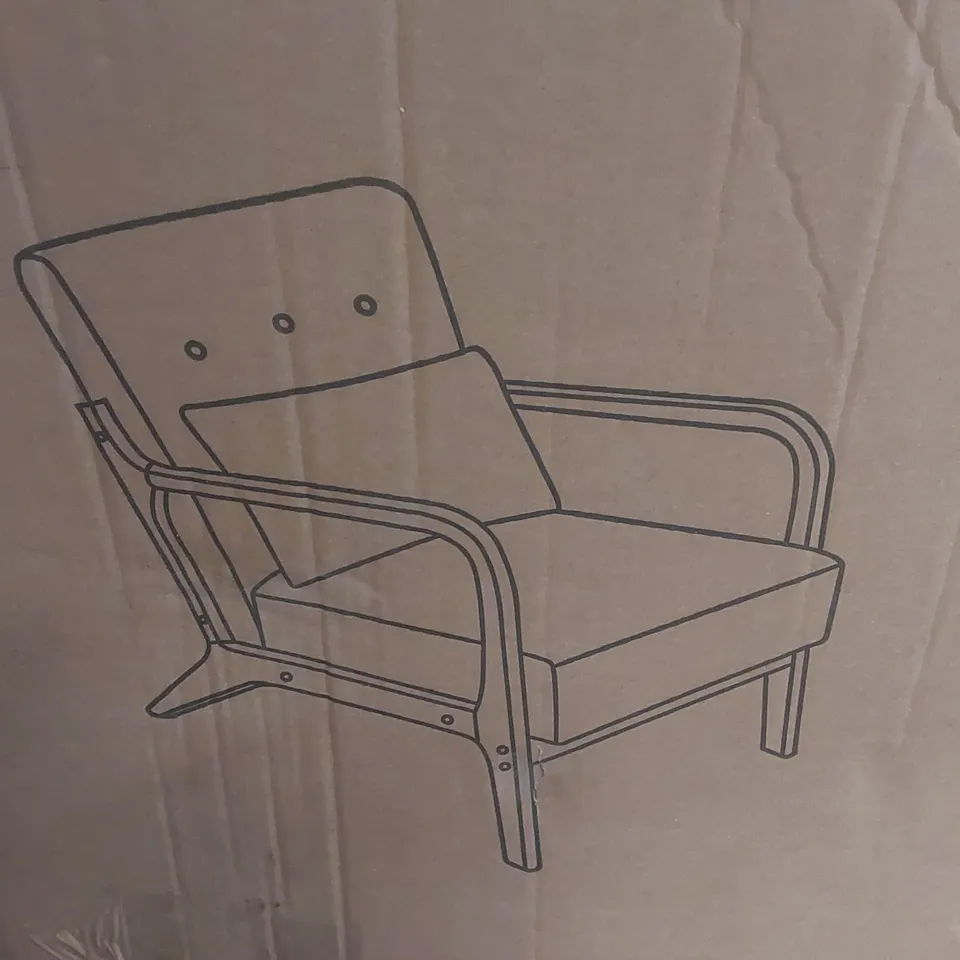 BOXED ARMCHAIR IN BEIGE 