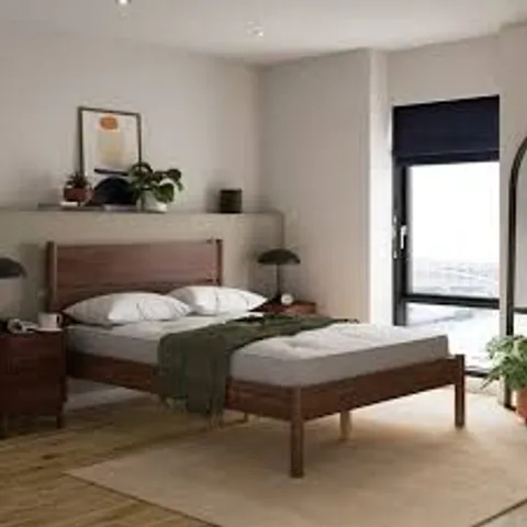 BOXED TESSA DOUBLE SIZE WOOD EFFECT BED FRAME - WALNUT (1 BOX)