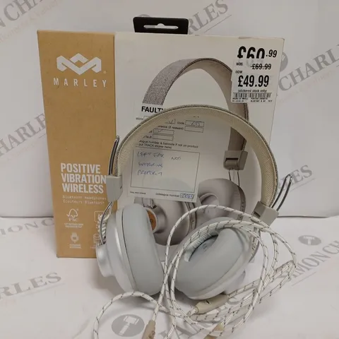 BOXED HOUSE OF MARLEY POSITIVE VIBRATIONS 2 WIRELESS BLUETOOTH HEADPHONES