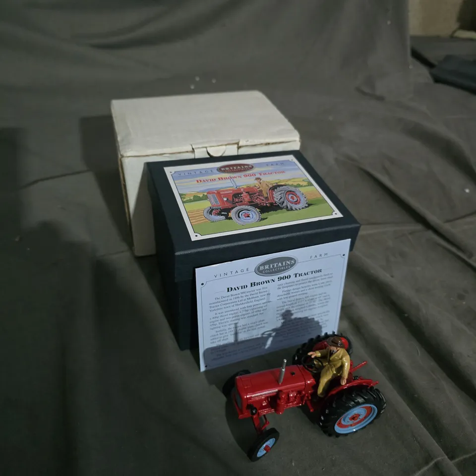 BRITAINS VINTAGE DAVID BROWN 900 TRACTOR – TOY WITH DRIVER .