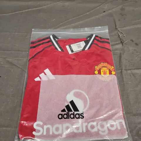 BAGGED MANCHESTER UNITED FC HOME JERSEY - SIZE LARGE