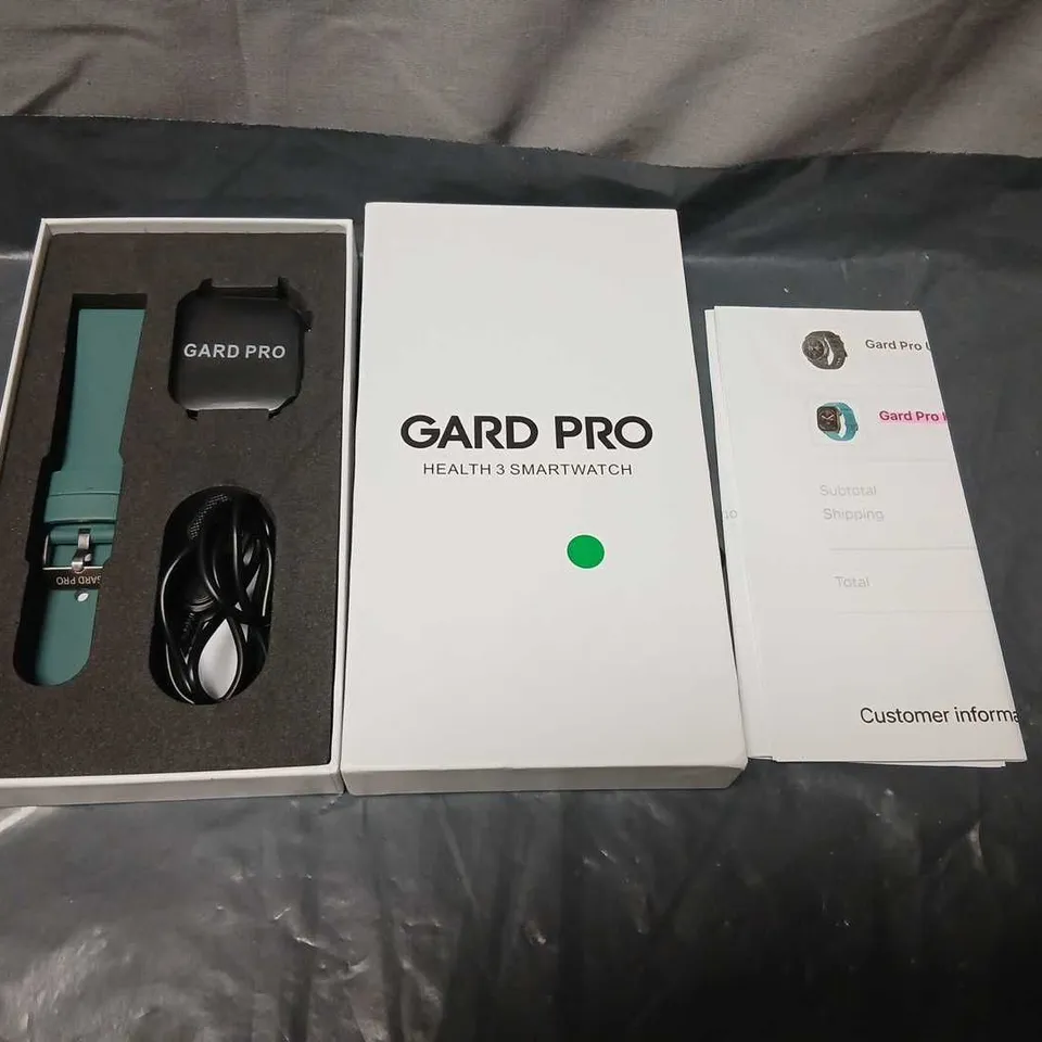 GARD PRO HEALTH 3 SMARTWATCH – GREEN STRAP, BOXED