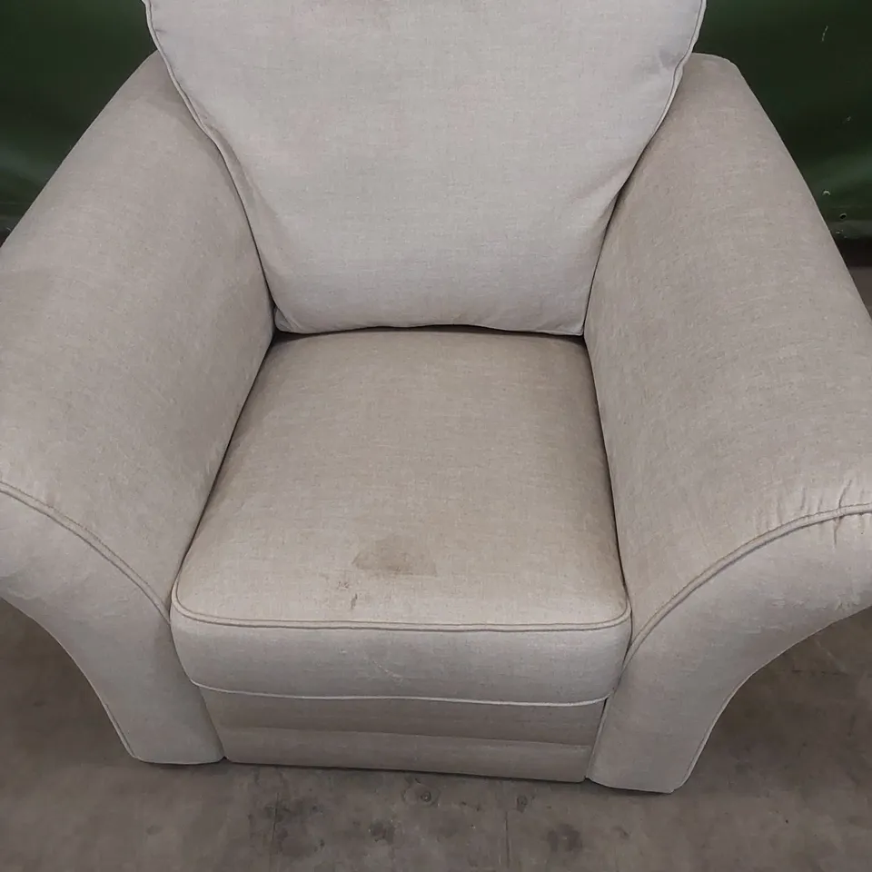 DESIGNER SOFT FABRIC UPHOLSTERED ARMCHAIR 