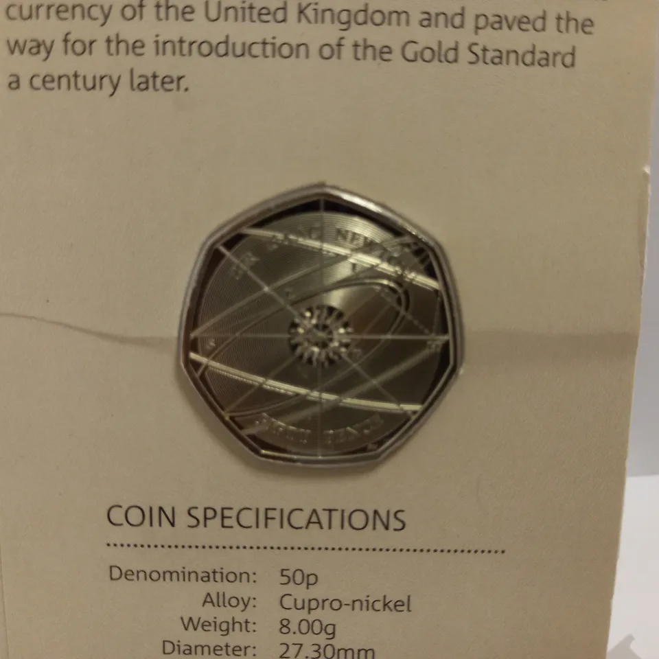 SIR ISSAC NEWTON COMMEMORATIVE COIN - 2017