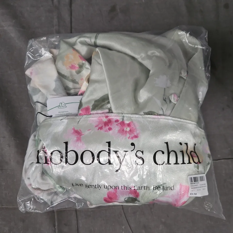 NOBODY'S CHILD PETITE BRIDESMAIDS ERIN MIDAXI DRESS IN SEAFOAM W. FLORAL PATTERN SIZE UK 8