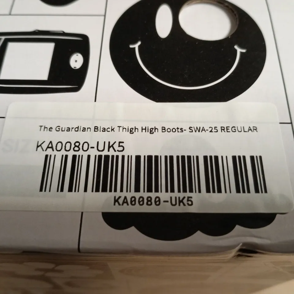 BOXED KOI THE GUARDIAN BLACK THIGH HIGH BOOTS SWA-25 – UK5 (REGULAR)