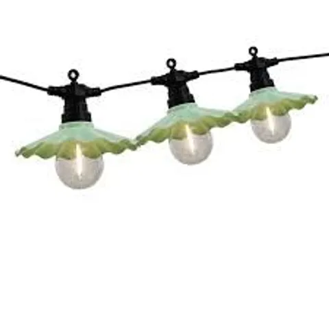 OUTLET GARDEN STORIES COLLECTION SOLAR FLUTED 8 BULB STRING LIGHTS